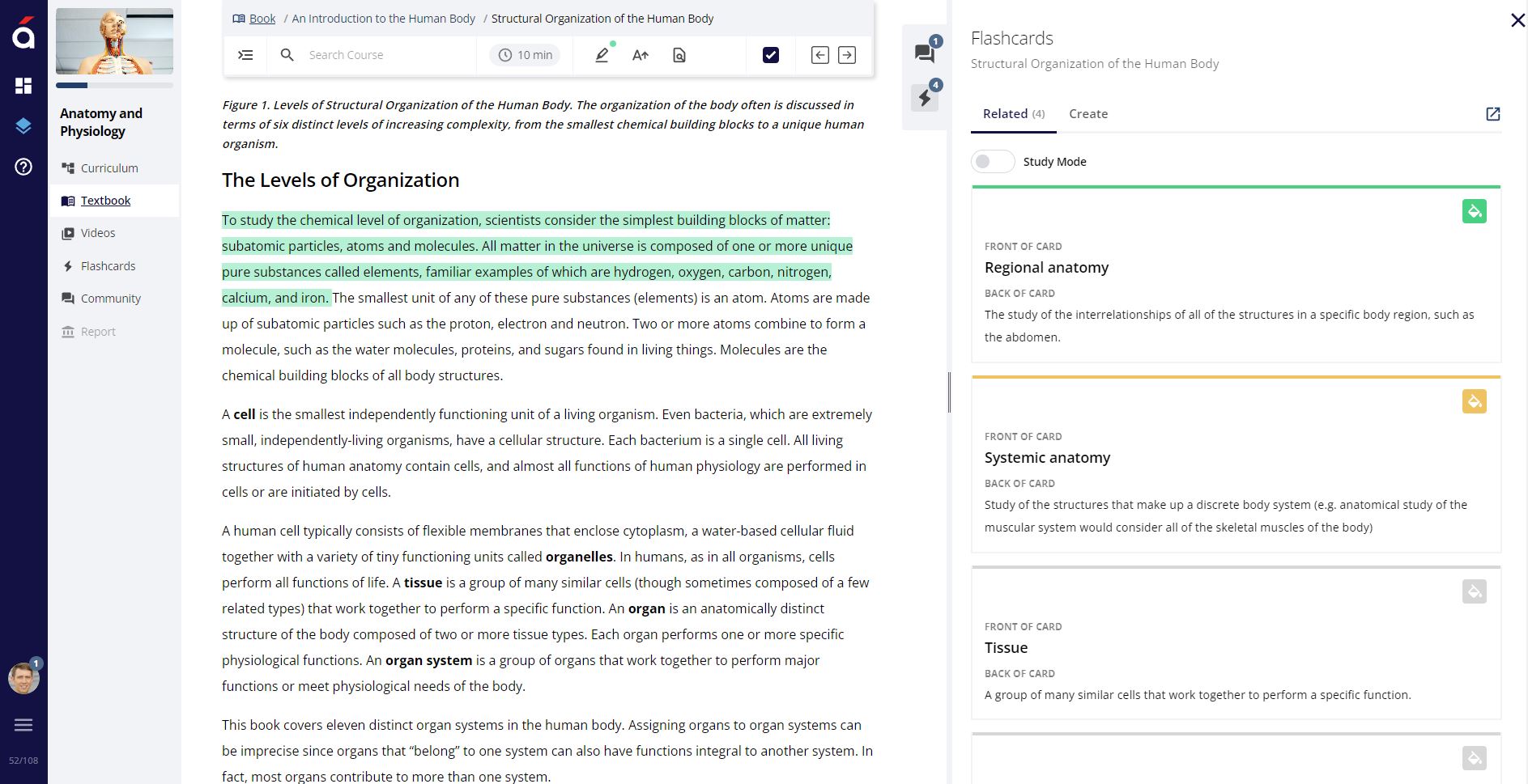 screenshot of Acadio LMS